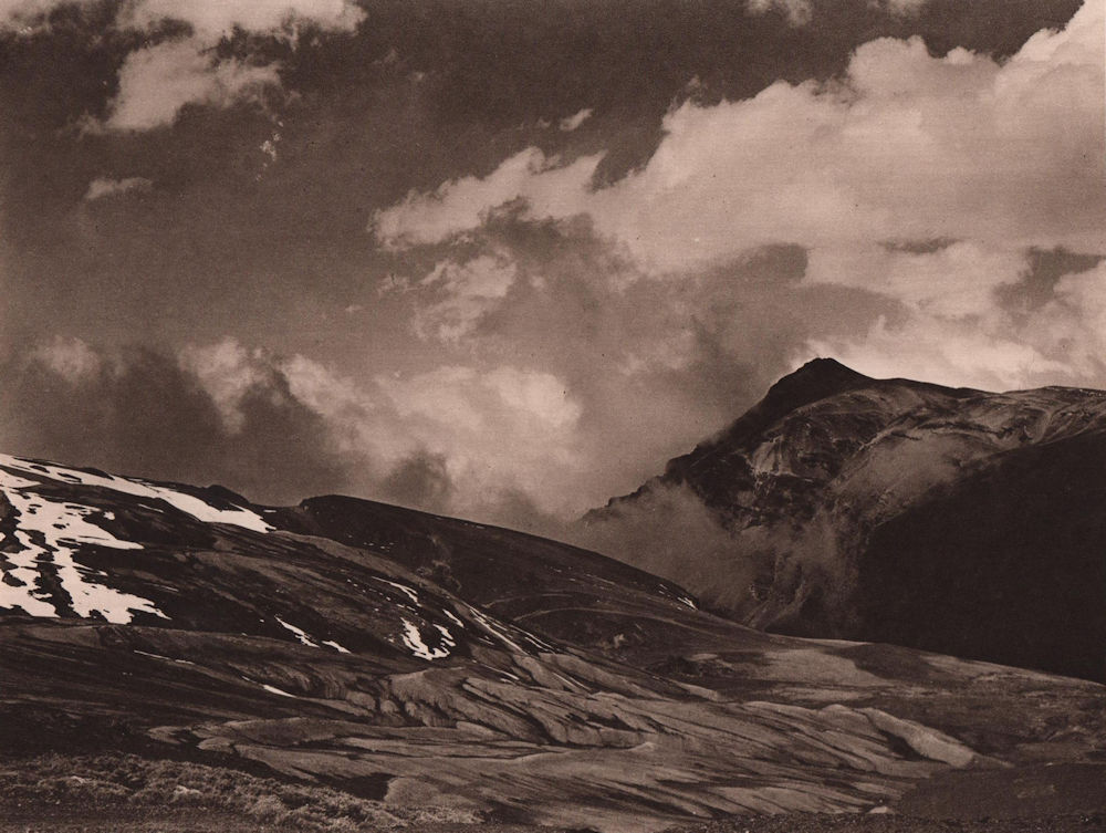 The High Cordillera near La Paz. Bolivia 1928 old vintage print picture