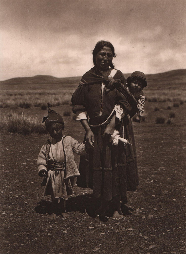 Uru woman living on Desaguadero River near Lake Titicaca. Bolivia 1928 print