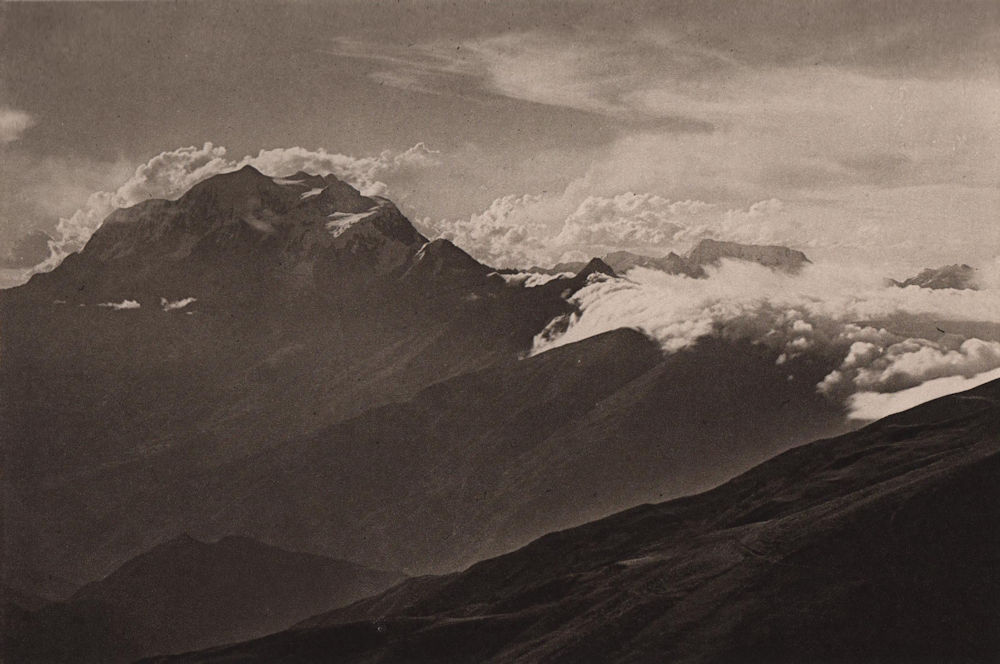 Associate Product Illimani, Mururata, Taquesi peaks near La Paz. Bolivia 1928 old vintage print