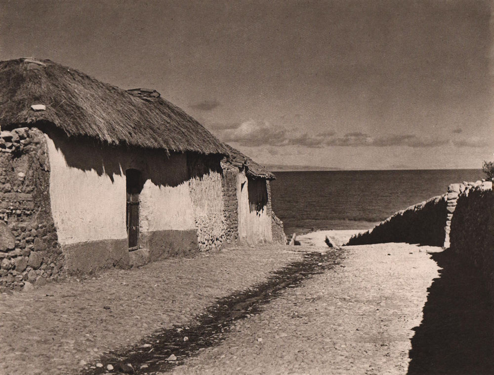 Associate Product A street at Copacabana on Lake Titicaca. Bolivia 1928 old vintage print