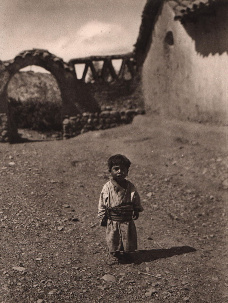 A young Aymara Indian. Bolivia 1928 old vintage print picture