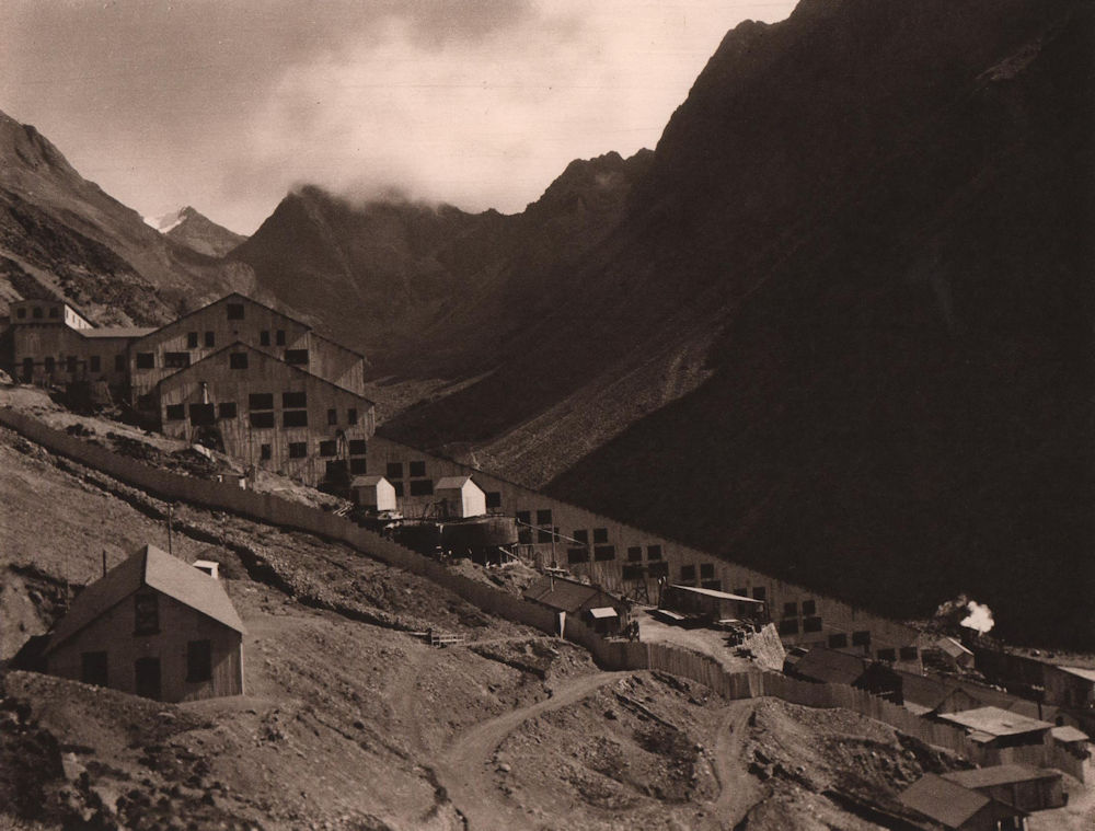 Concentration plant of the Caracoles Tin Company of Bolivia. Bolivia 1928