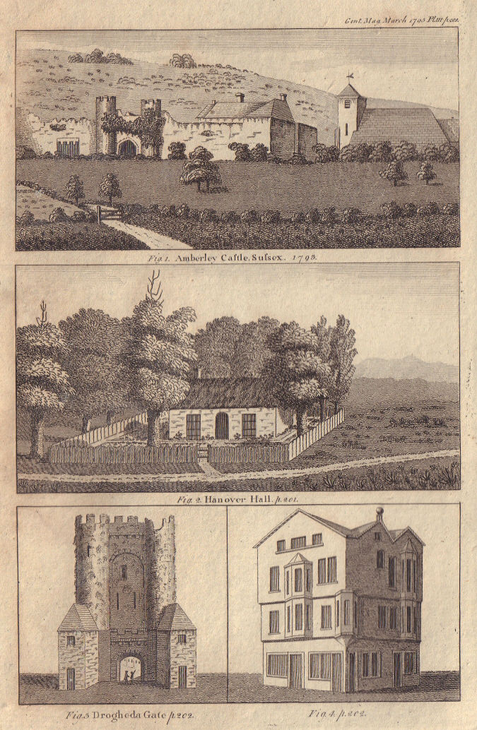 Amberley Castle, Sussex. Hanover Hall, Crowborough. Drogheda Gate Ireland 1795