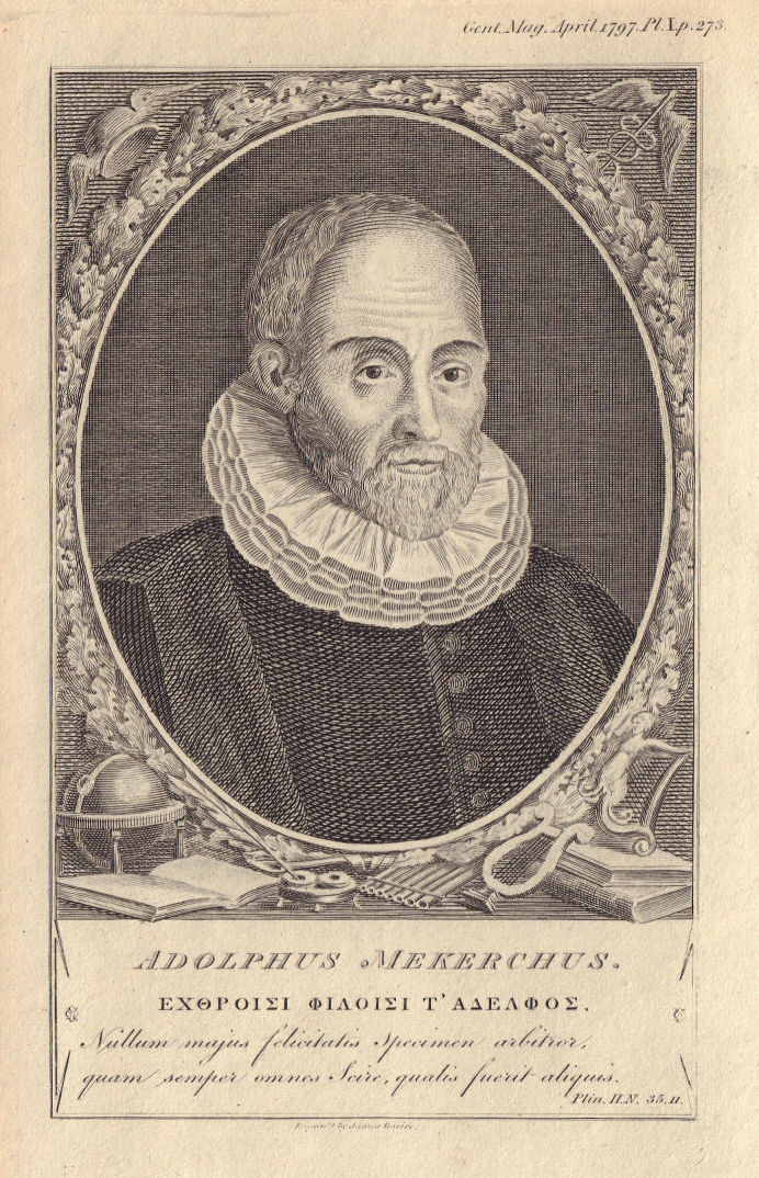 Associate Product Portrait of Adolphus Mekerchus, Van Meetkercke Flemish diplomat died 1591 1797