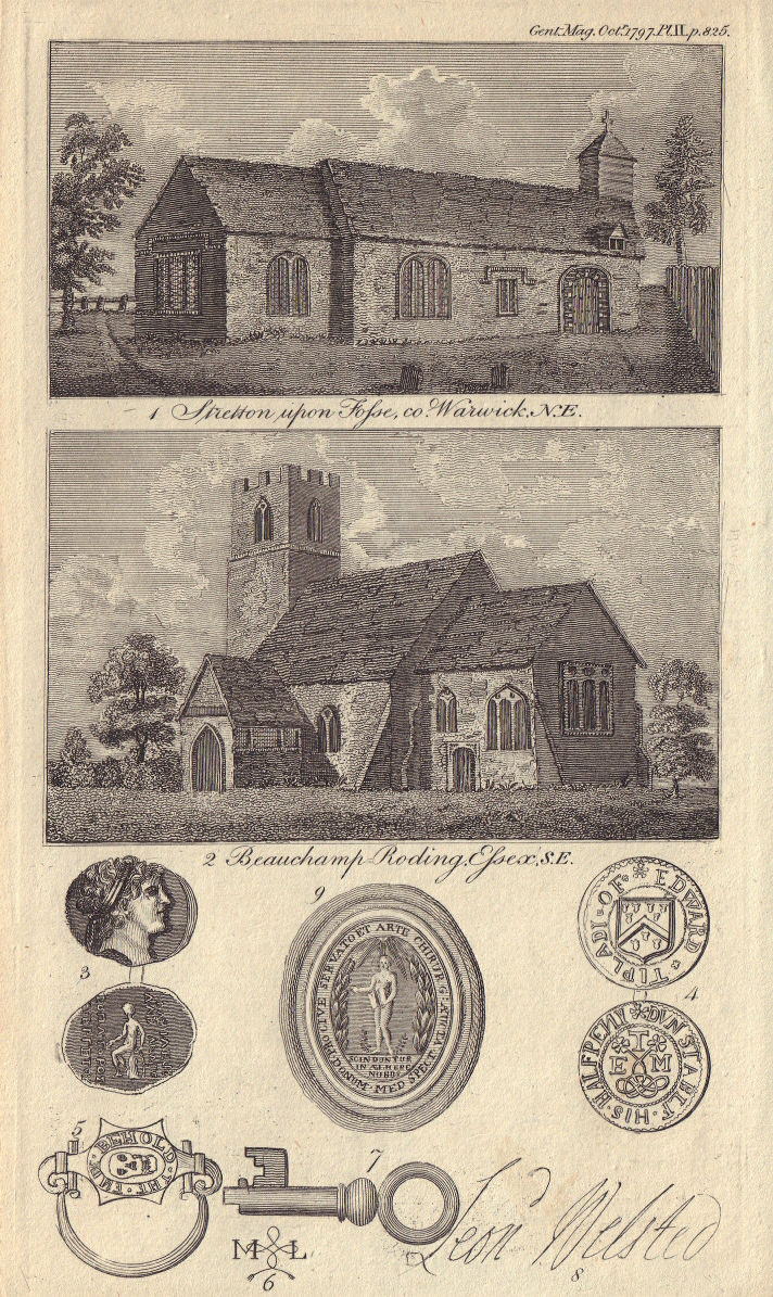 St Peter's Stretton-on-Fosse Rebuilt 1841. St Botolph Church Roding Essex 1797