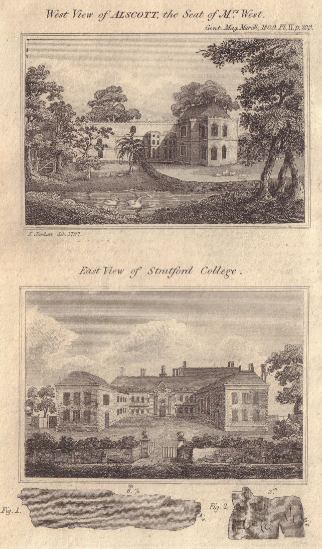 Alscot Park, Preston on Stour. Old College Stratford-upon-Avon Warwickshire 1809