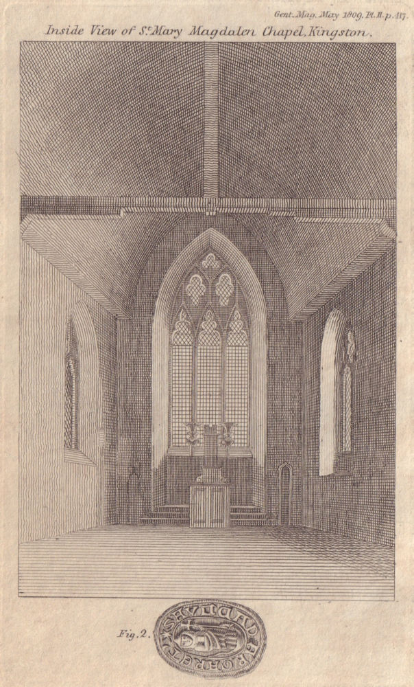 Associate Product Lovekyn Chapel / Chantry Chapel Of St Mary Magdalene, Kingston upon Thames 1809