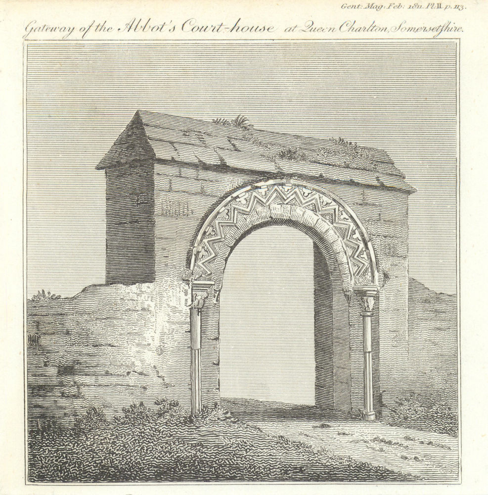 The Gateway of the Abbot's Court-house at Queen Charlton, Somerset 1811 print