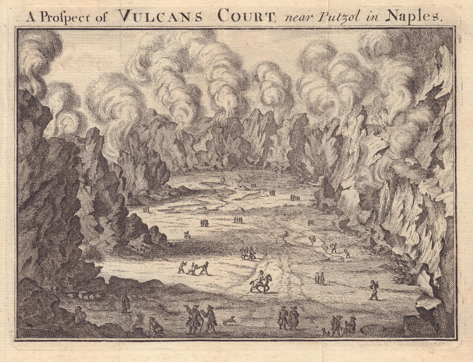 Associate Product Prospect of Vulcan's Court near Putzol in Naples. Pozzuoli Solfatara 1750