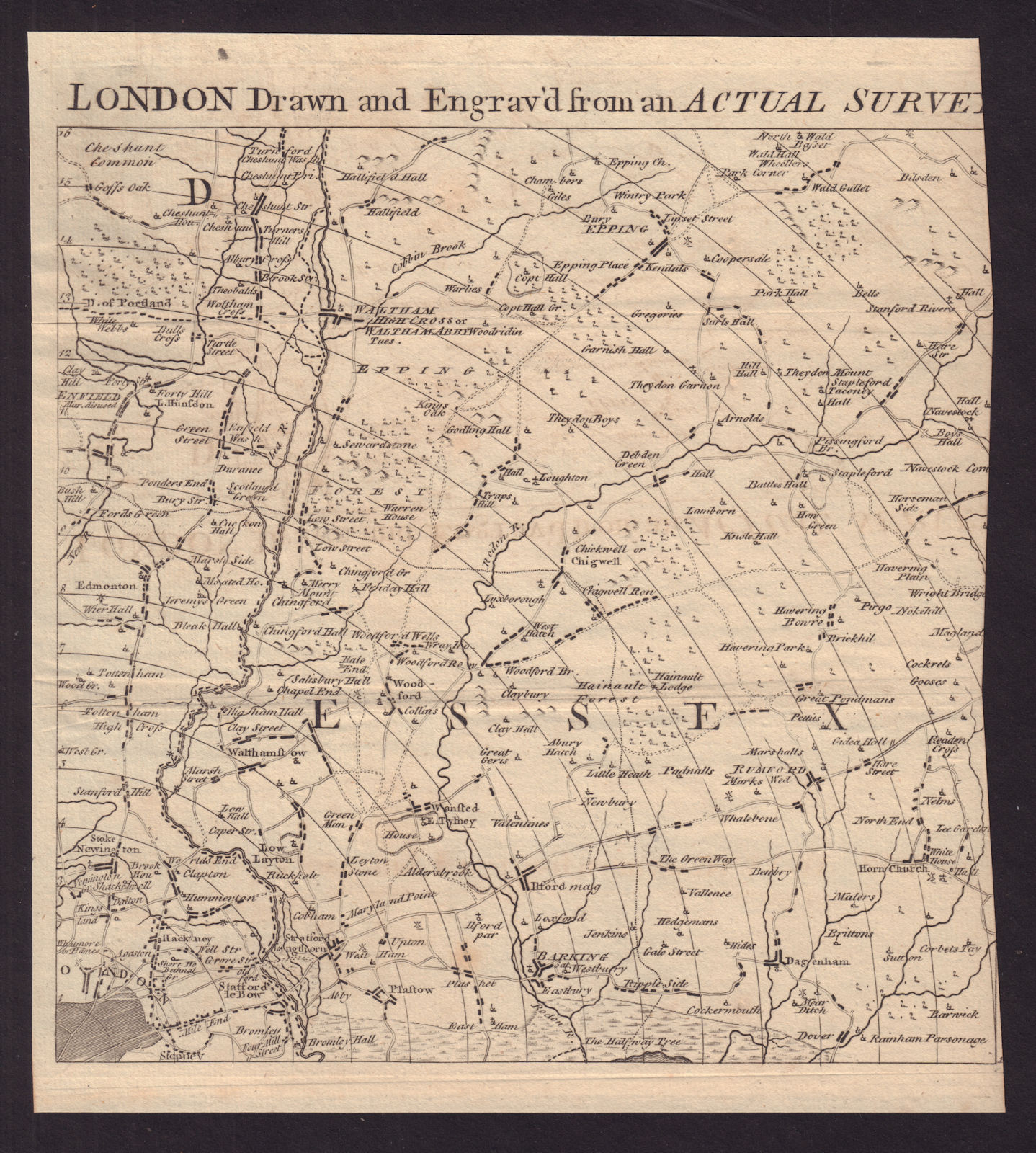 Associate Product NE London & Essex. Redbridge Hackney Newham Barking Dagenham. GENTS MAG 1764 map