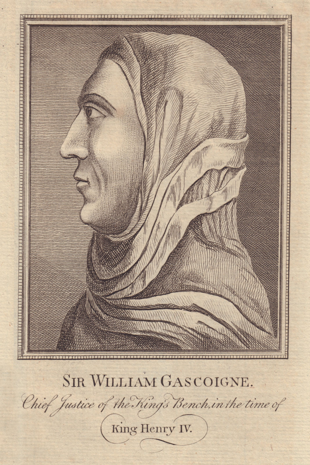 Sir William Gascoigne, Chief Justice of England, reign of King Henry IV 1781