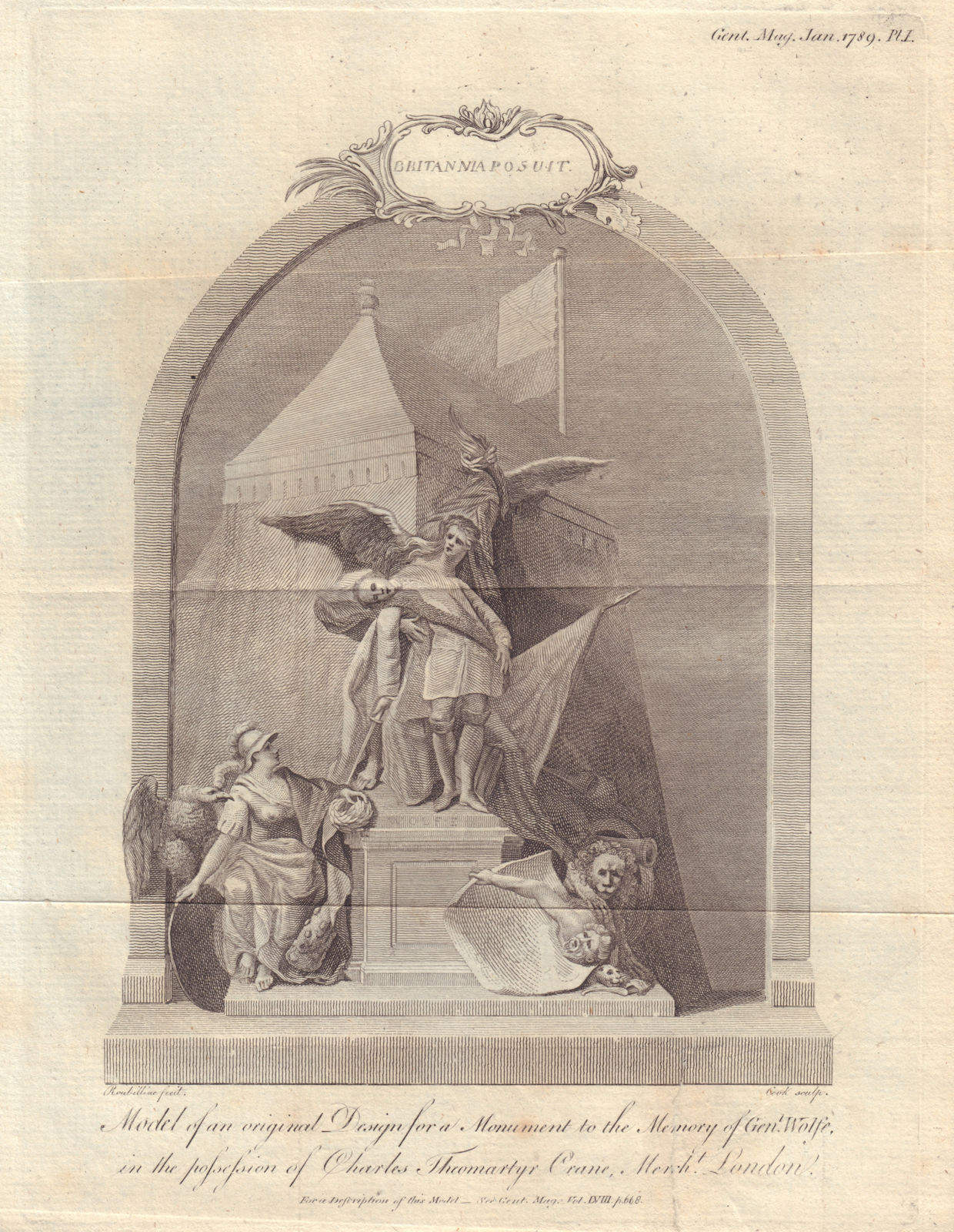 Model of an original design for a Monument to the Memory of General Wolfe 1789