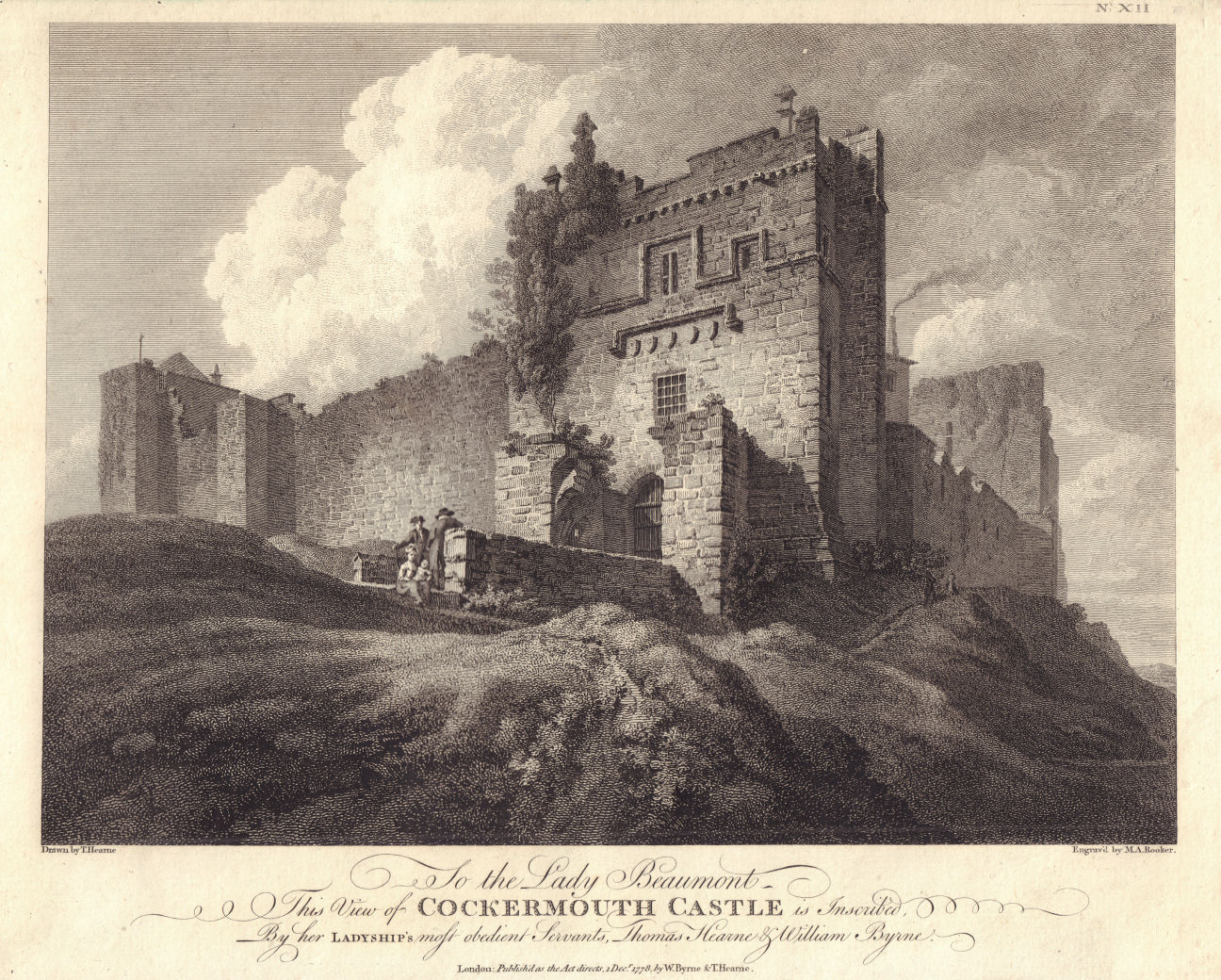 Cockermouth Castle, Cumbria. GROSE 1778 old antique vintage print picture