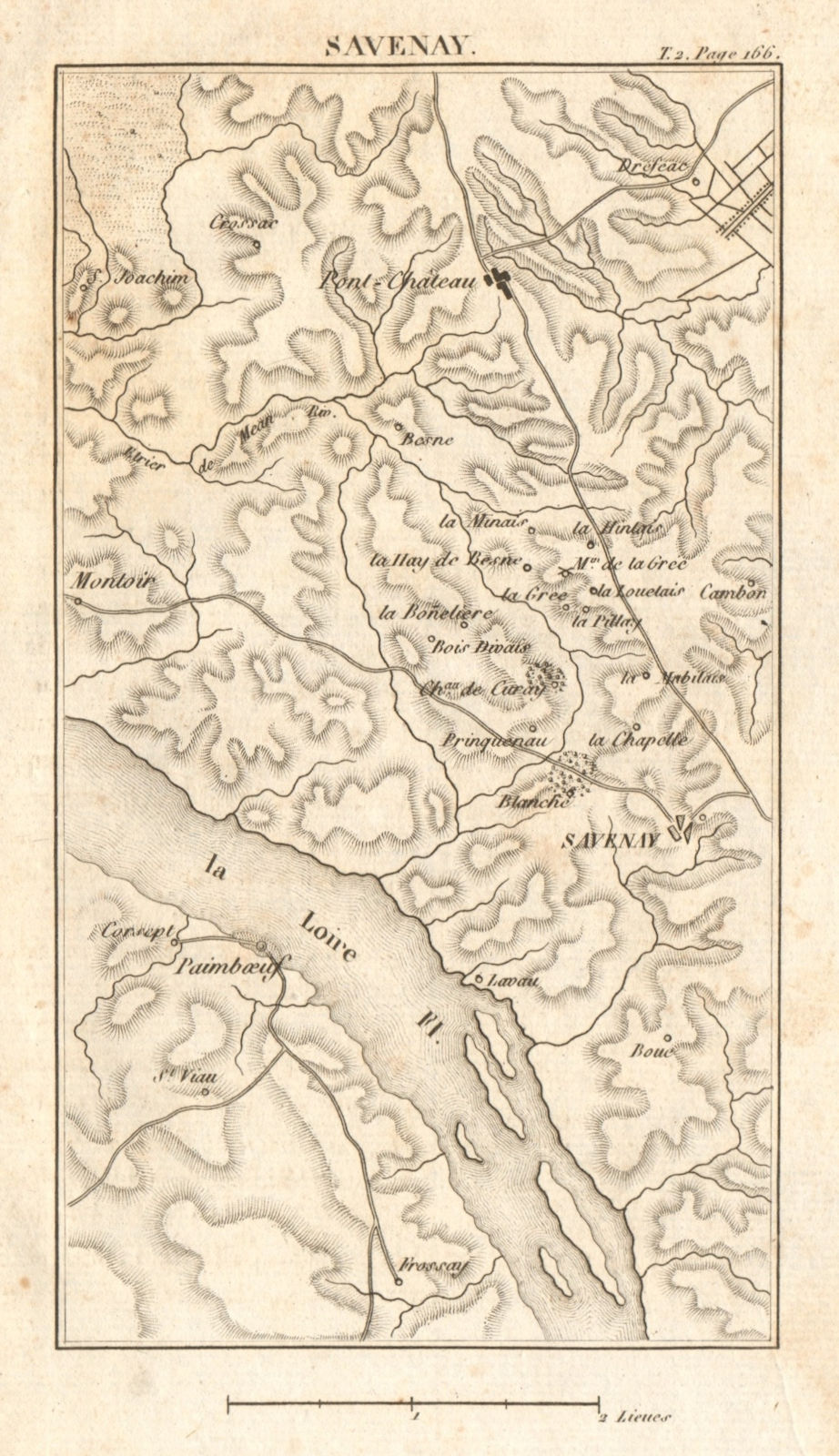 Battle of Savenay 1793. Vendée War. 1st Coalition. Loire-Atlantique 1817 map