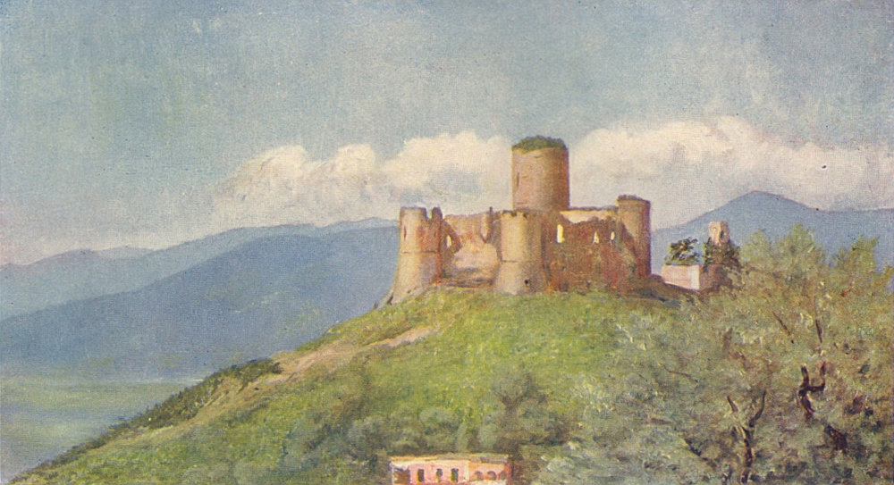 Castello Lettere on the hills above Gragnano Augustine Fitzgerald. Naples 1904