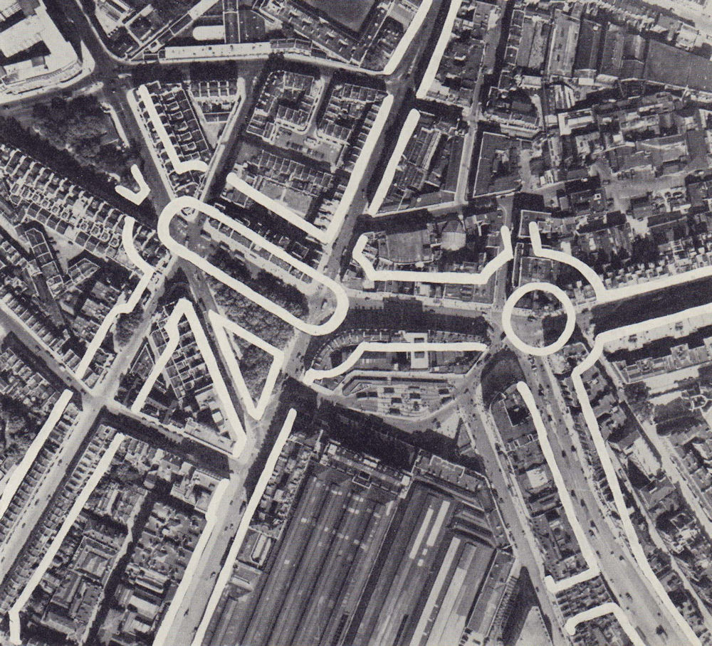 Associate Product Victoria Station road proposal. Station Yard extension/roundabout RAWLINSON 1946