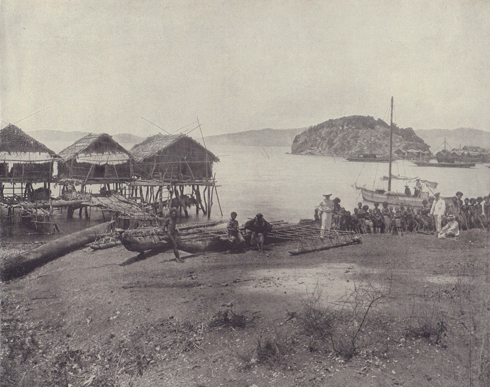 Papuans. Papua New Guinea. STODDARD 1895 old antique vintage print picture