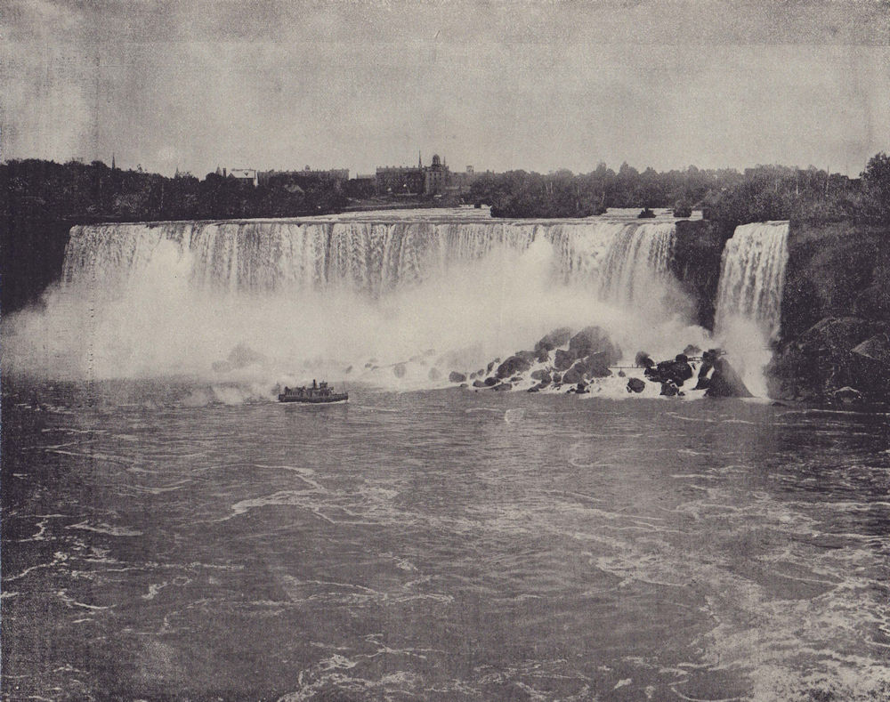 The southern side, Niagara Falls. North America. STODDARD 1895 old print
