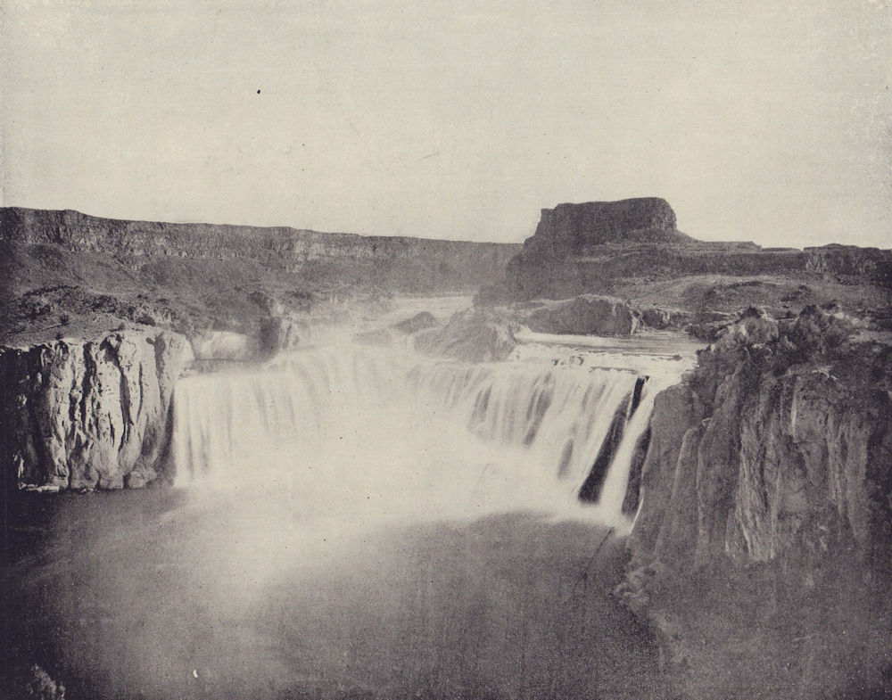 Shoshone Falls, Snake River, Idaho. STODDARD 1895 old antique print picture
