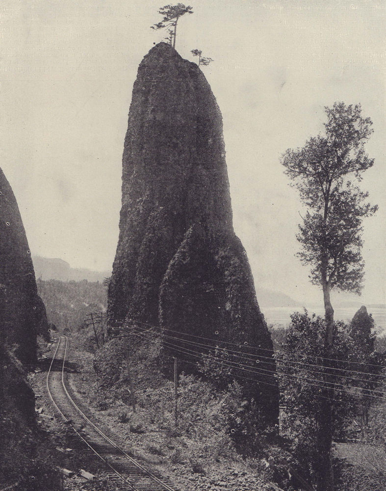 Associate Product Pillars of Hercules Northern Pacific Railway Columbia River Oregon STODDARD 1895
