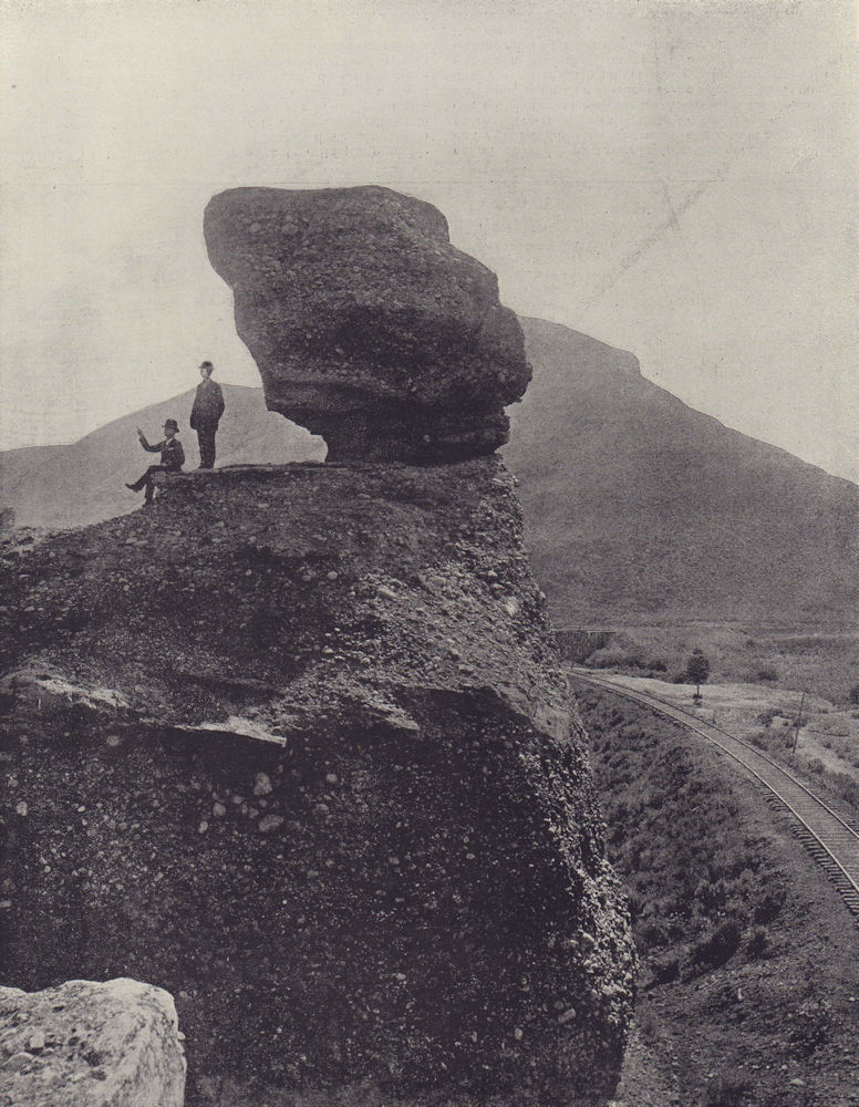 Associate Product Pulpit Rock, Echo Canyon, Utah. Union Pacific Railroad. STODDARD 1895 print