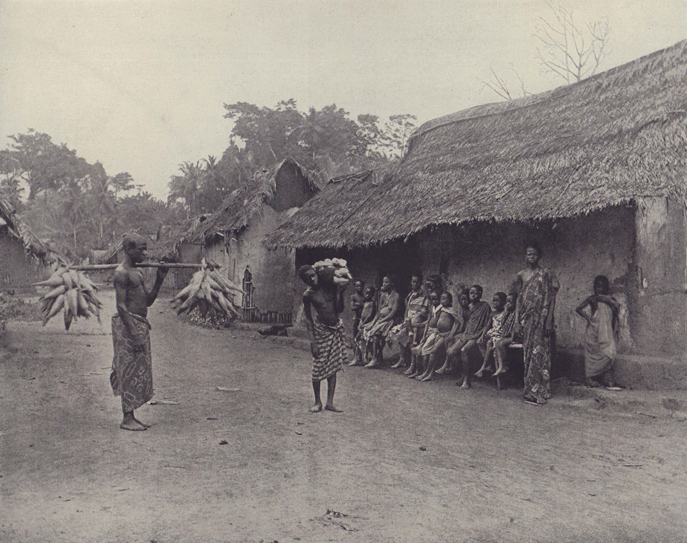 Scene in the Ivory Coast. STODDARD 1895 old antique vintage print picture