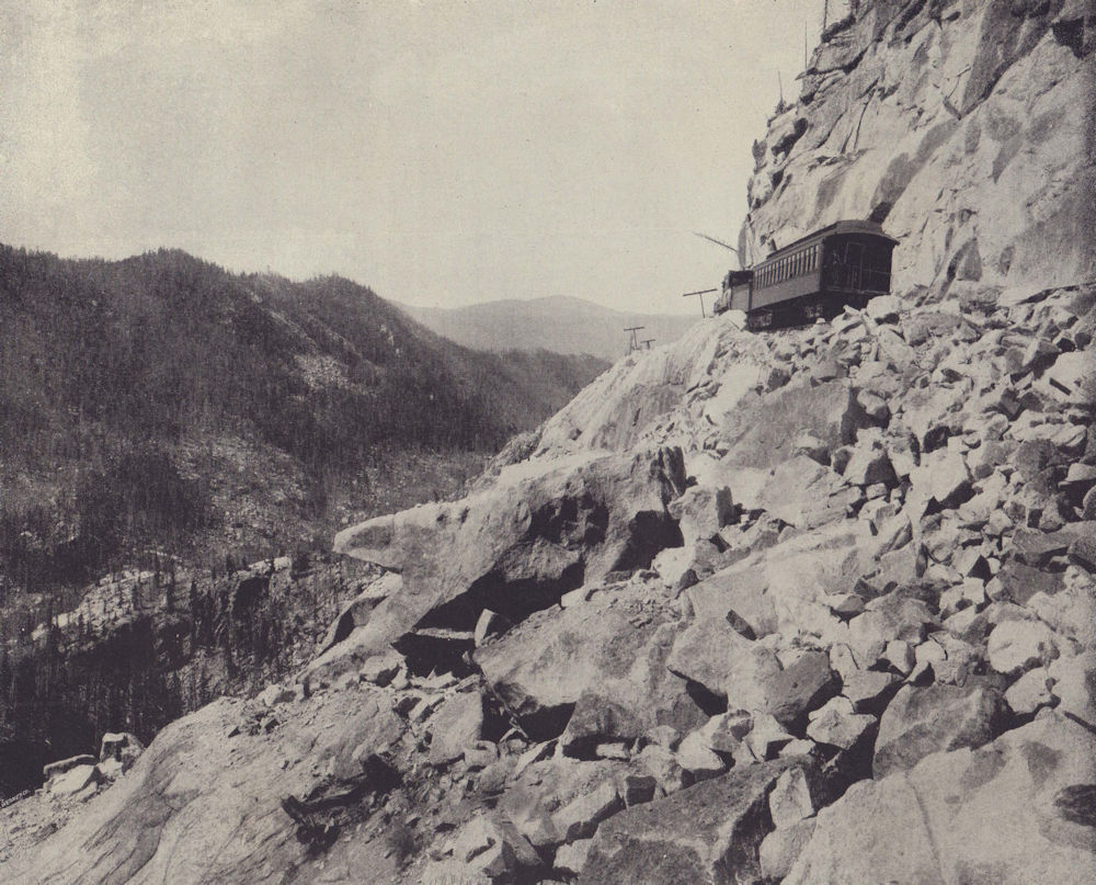 Midland Railroad, Hell Gate, Pikes Peak Route, Colorado. STODDARD 1895 print