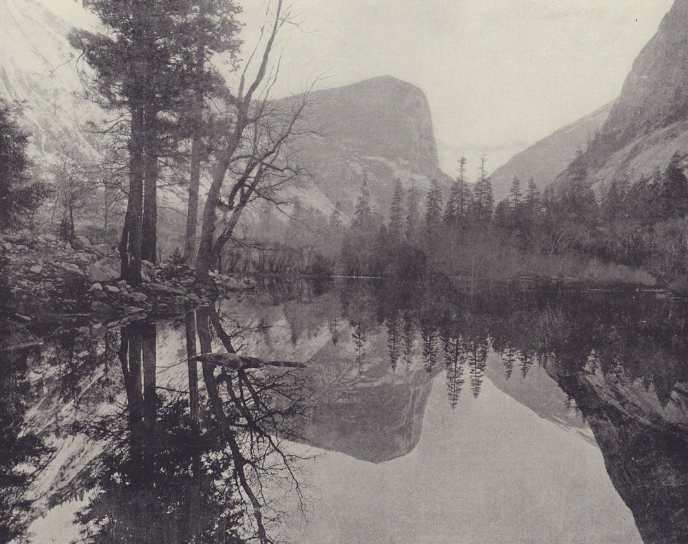 Mirror Lake, Yosemite, California. STODDARD 1895 old antique print picture
