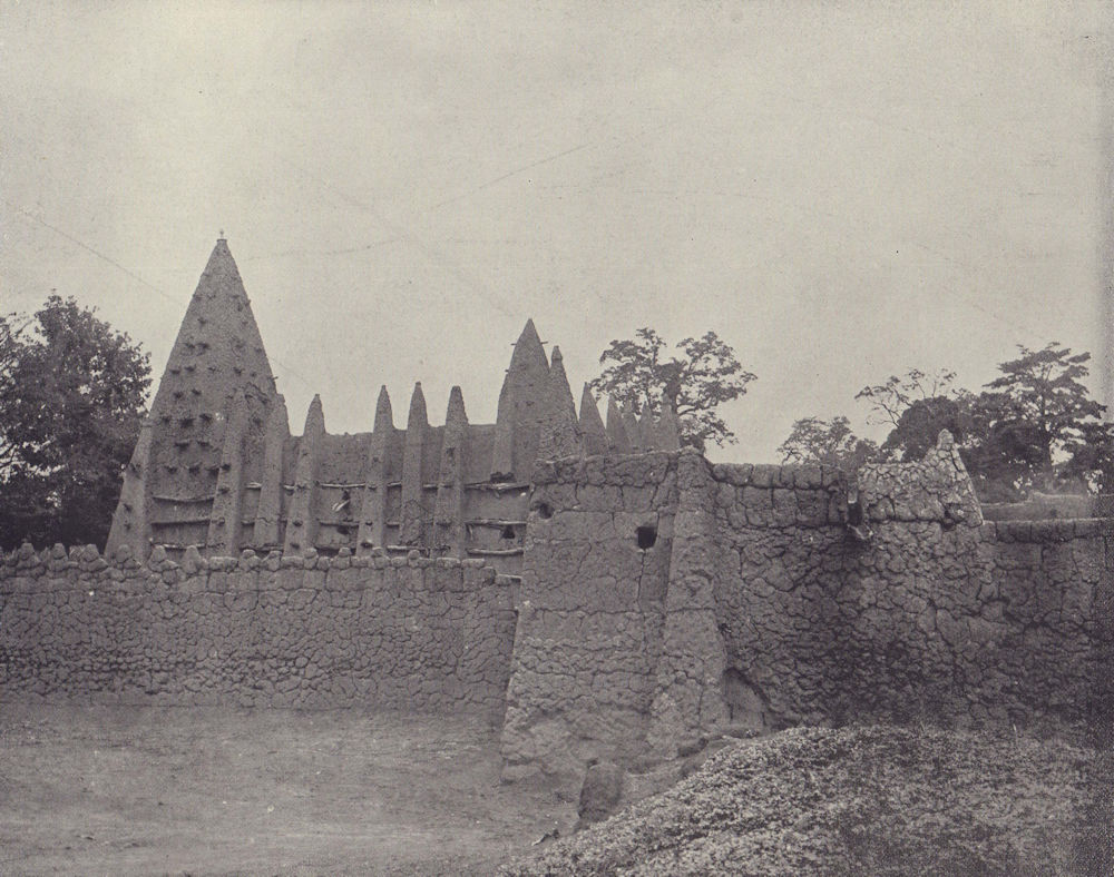 Associate Product Bondoukou Mosque, Ivory Coast. STODDARD 1895 old antique vintage print picture
