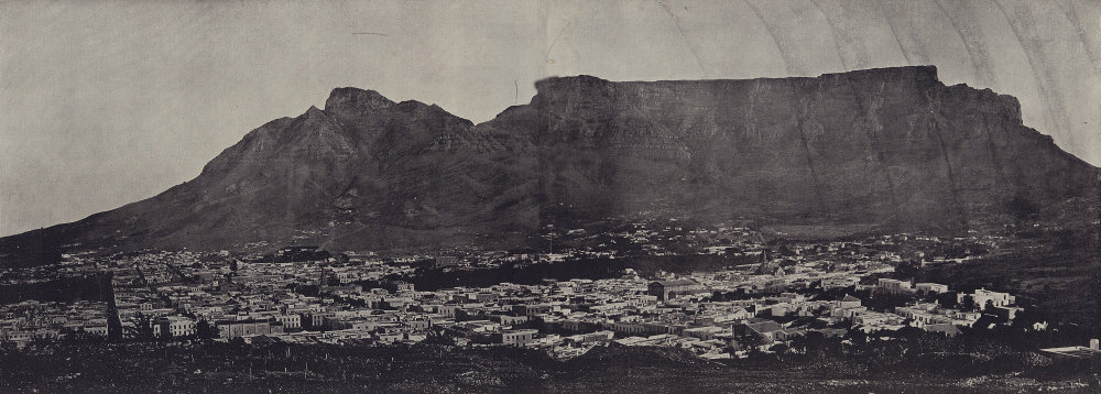 Table Mountain & Cape Town. South Africa. STODDARD 1895 old antique print