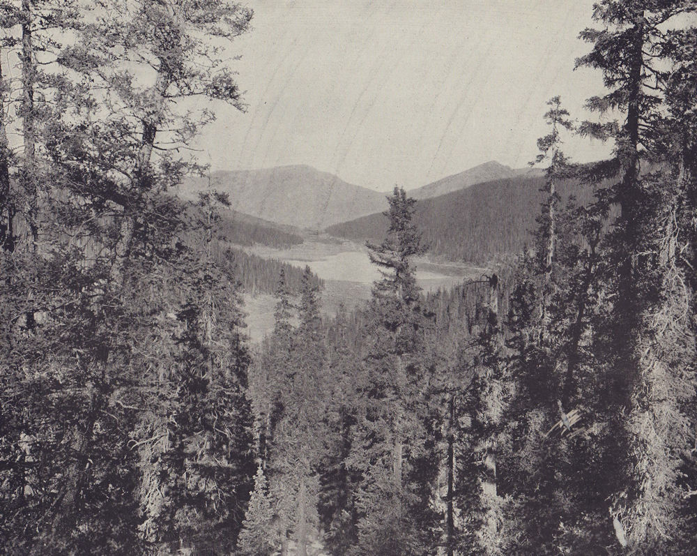 Lake Ivanhoe, Colorado. STODDARD 1895 old antique vintage print picture