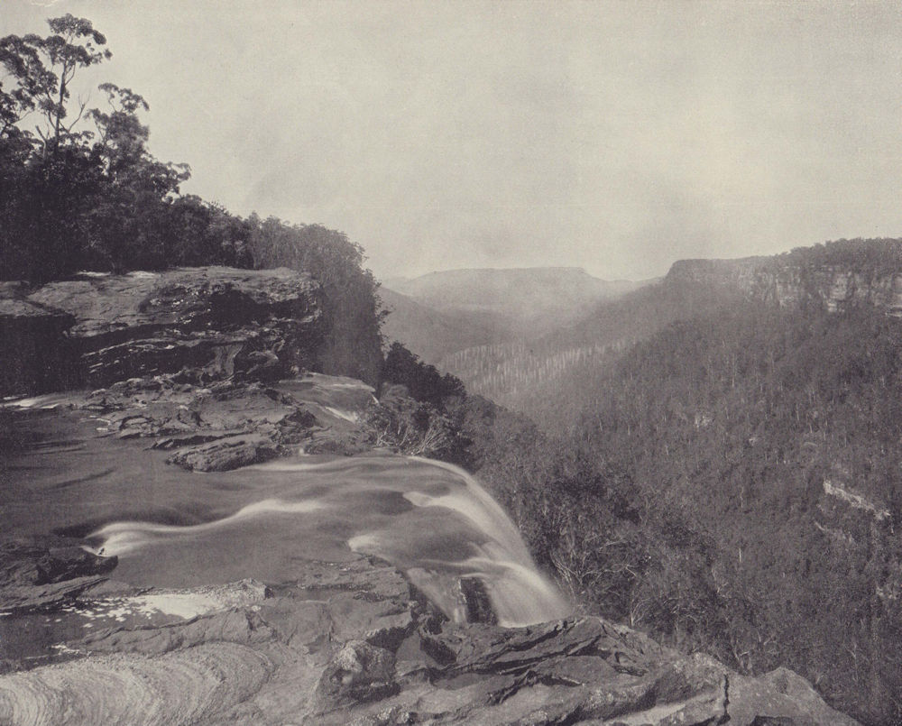 Fitzroy Falls, New South Wales. STODDARD 1895 old antique print picture