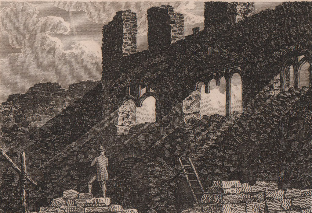 Ruins of the Abbey of the Minoresses of St. Clare without Aldgate 1817 print