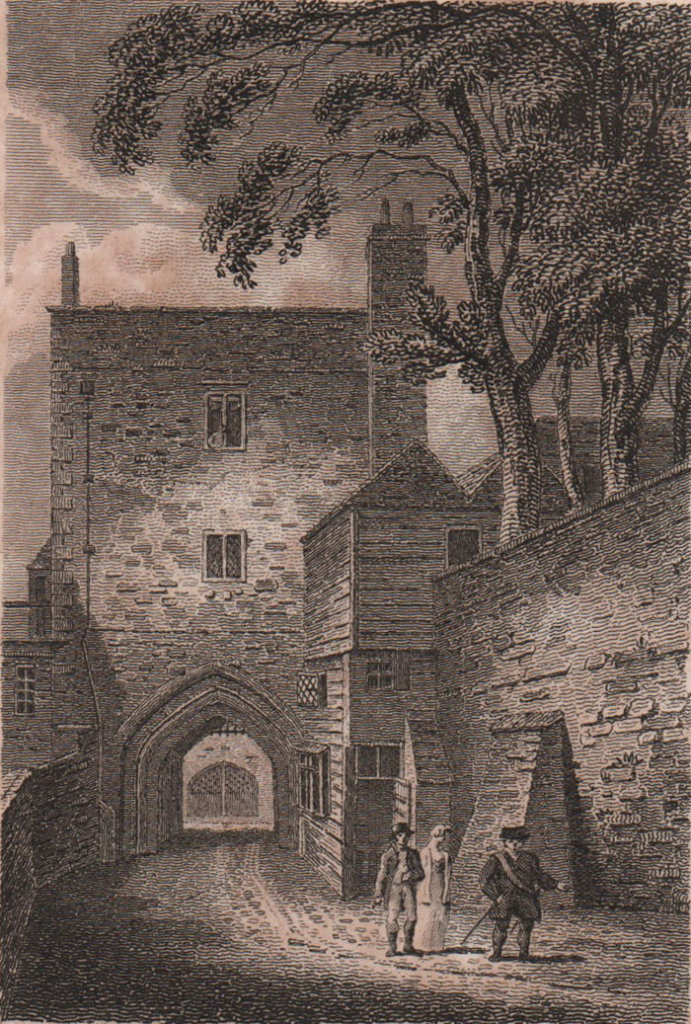Part of the Tower of London. Antique engraved print 1817 old