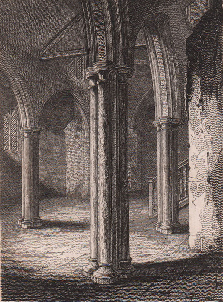 St. Margaret's Chapel, St. Mary Overie Church, Southwark Cathedral 1817 print