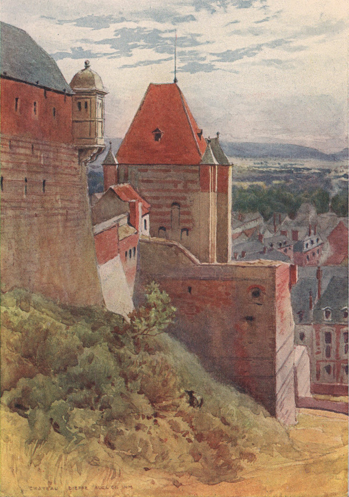 Dieppe, 15th century castle by Alexander Murray. Seine-Maritime 1904 old print