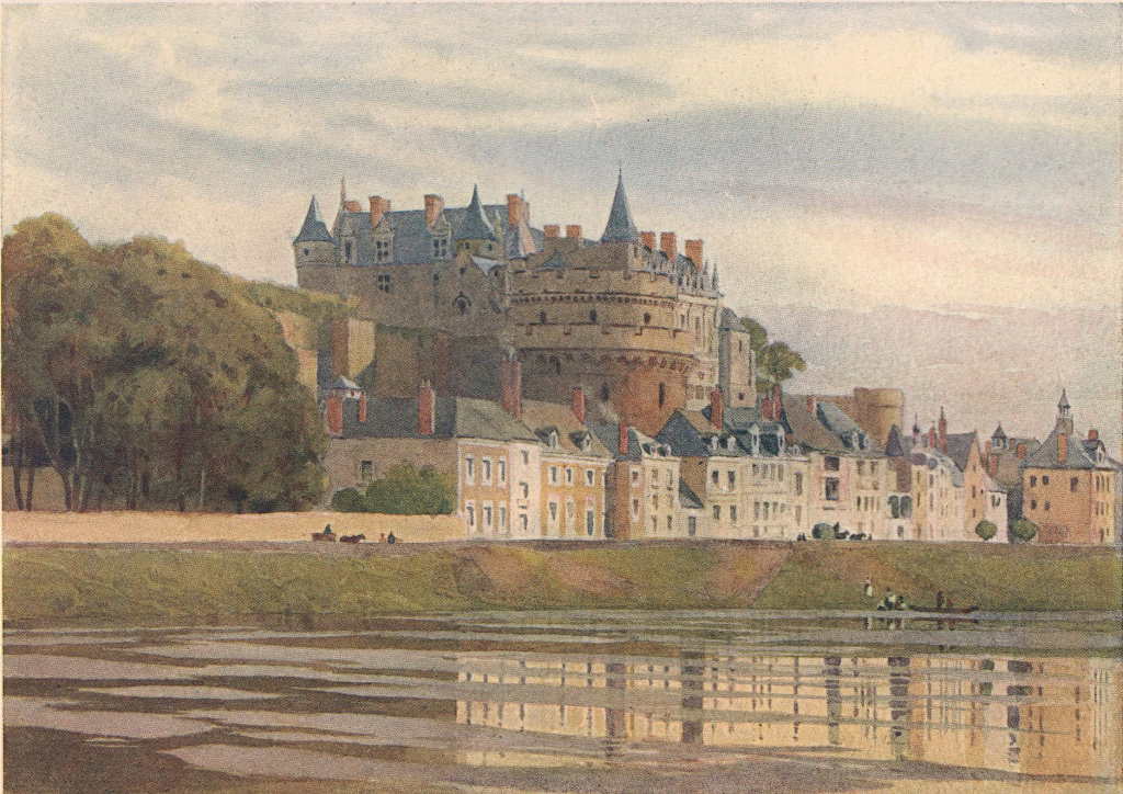 Amboise, the castle by Alexander Murray. Indre-et-Loire 1904 old antique print