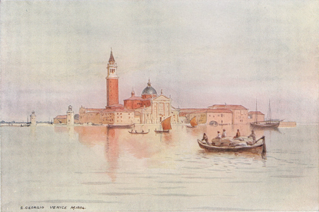 Venice, San Giorgio by Alexander Murray. Venice 1904 old antique print picture