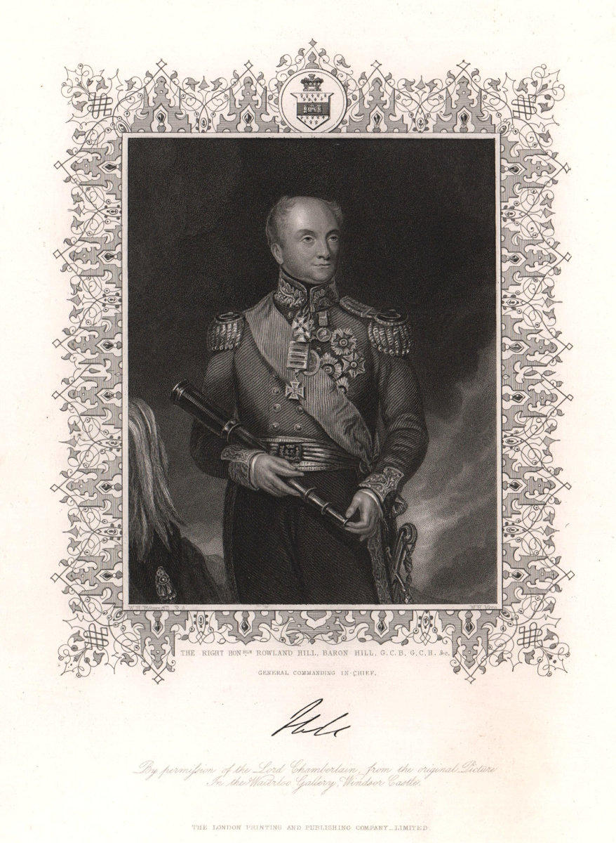 Rowland Hill, Baron Hill. Commander-in-Chief of the British Army. TALLIS c1855