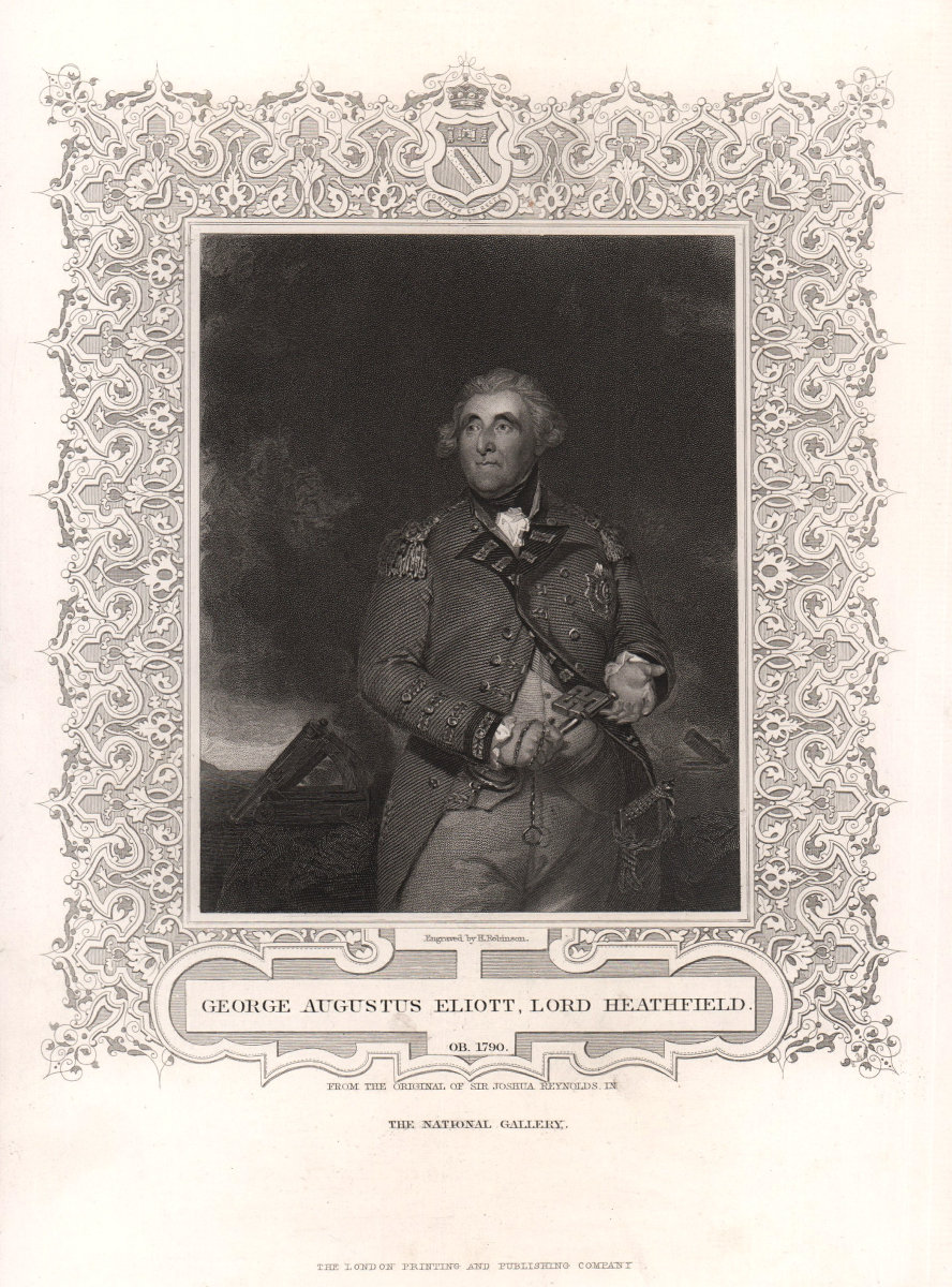 George Augustus Eliott, Lord Heathfield. Governor of Gibraltar. TALLIS c1855