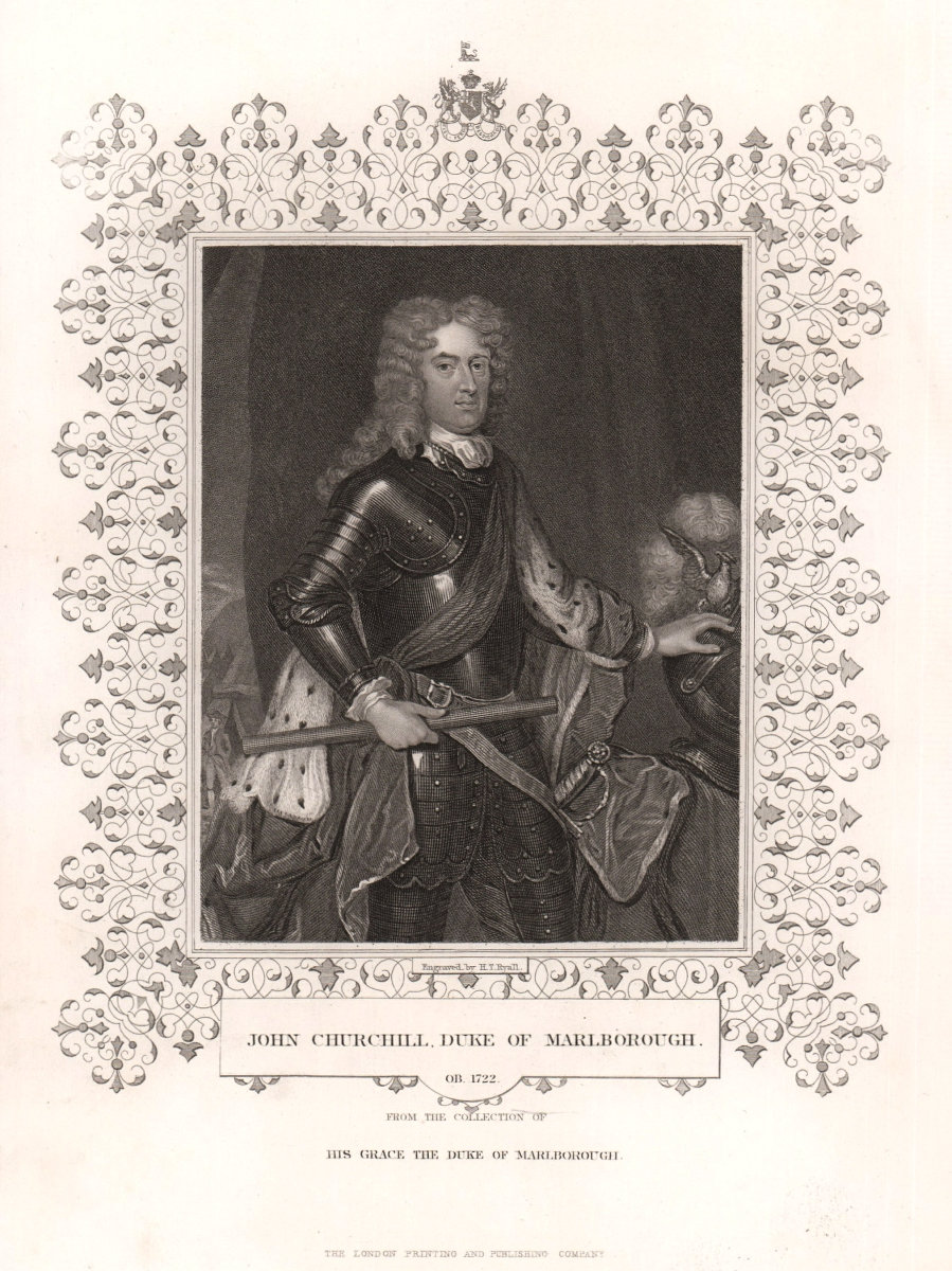 John Churchill, Duke of Marlborough. TALLIS c1855 old antique print picture