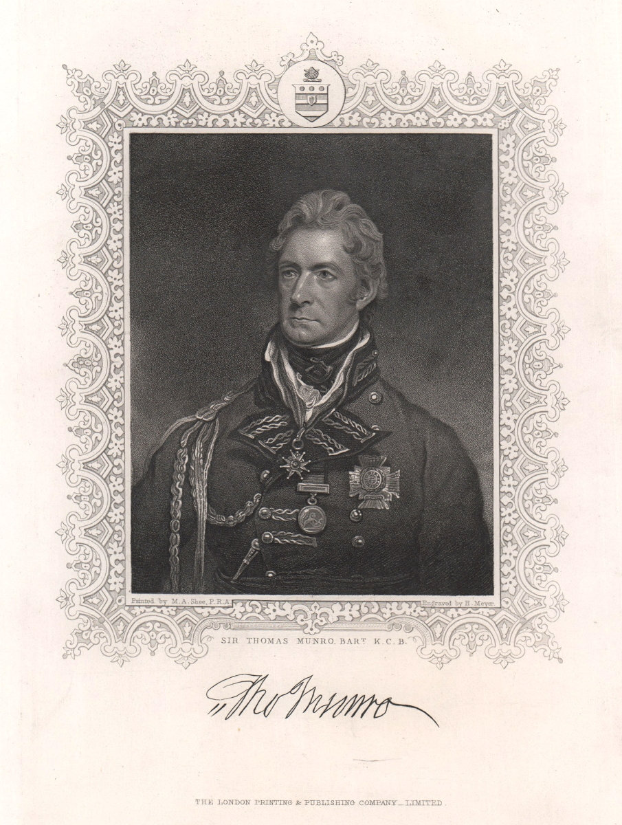 Sir Thomas Munro, Bart. K.C.B. Madras Governor. East India Company. TALLIS c1855