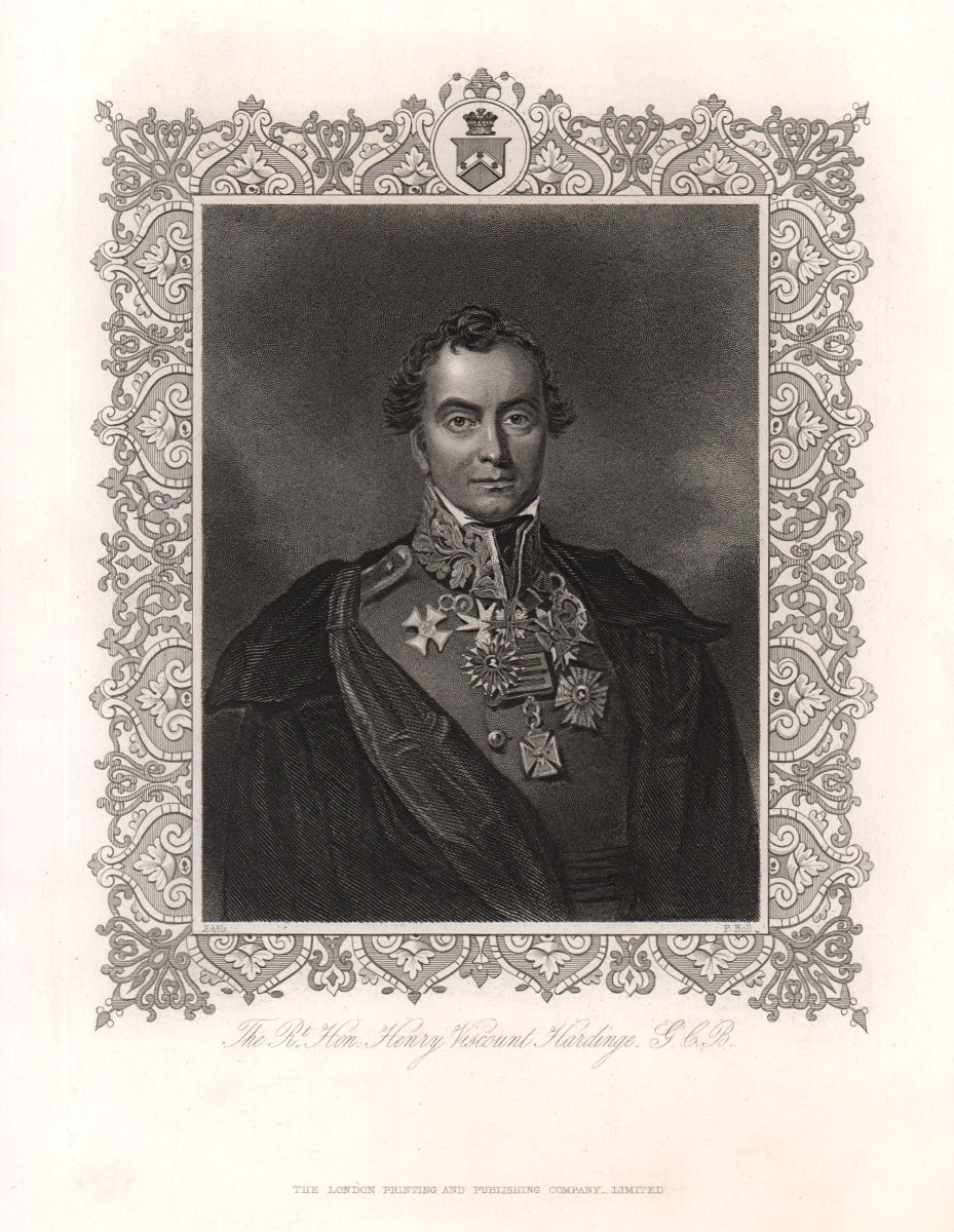 Rt Hon Henry Viscount Hardinge. Fought in Waterloo Campaign. TALLIS c1855