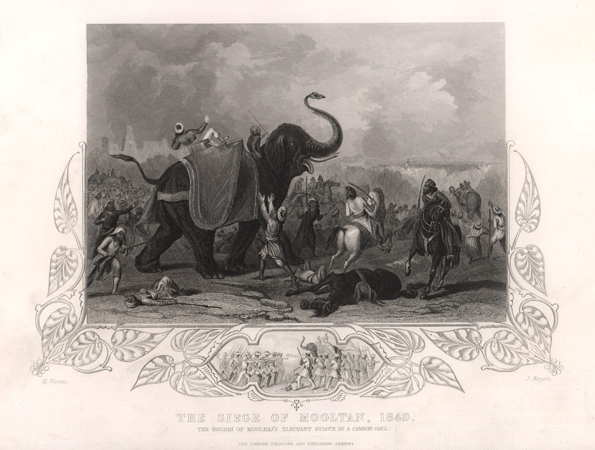 Siege of Multan 1849. Houdah of Moolraj's elephant. Pakistan. TALLIS c1855