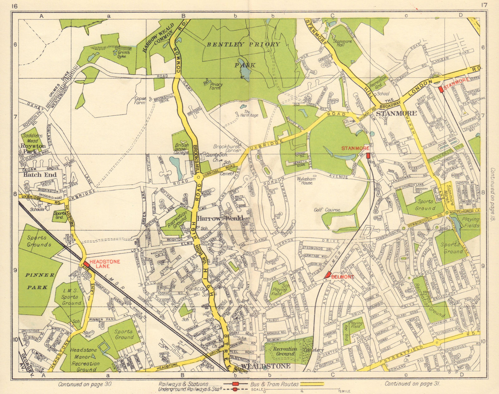 Associate Product NW LONDON. Wealdstone Harrow Weald Stanmore Headstone Lane 1948 old map