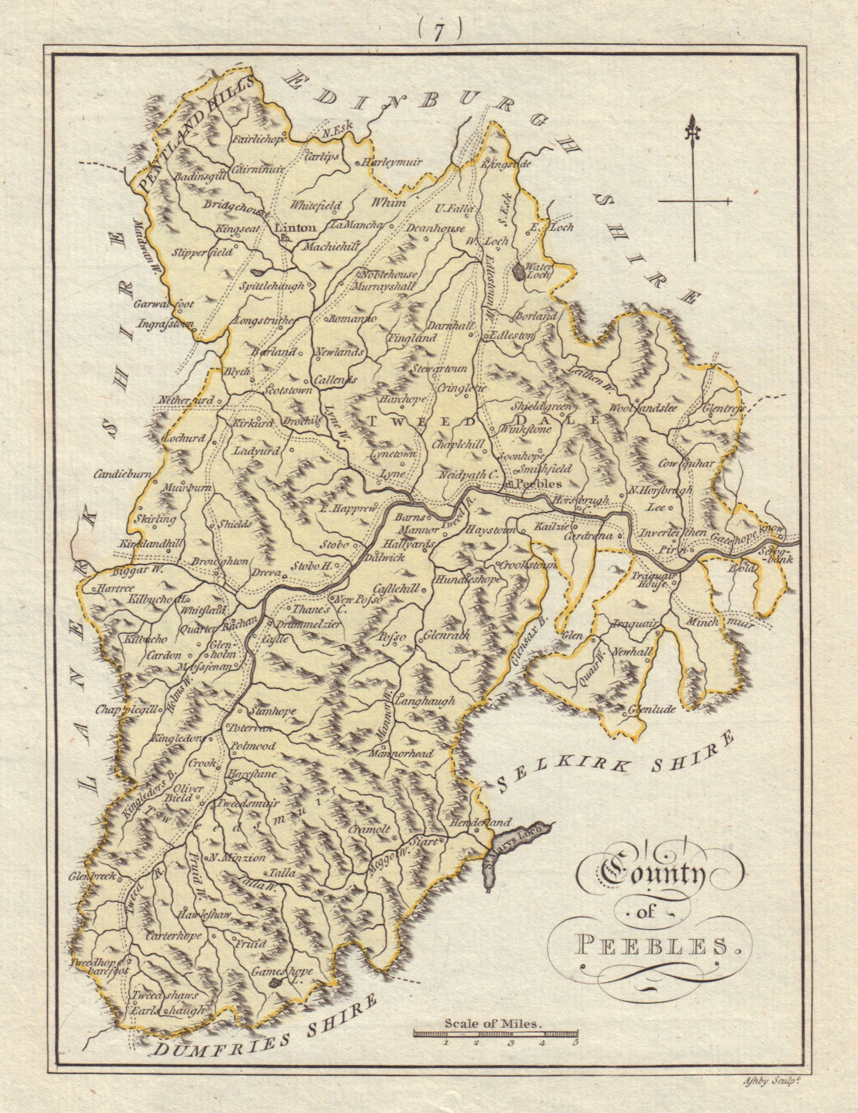 Associate Product County of Peebles. Peebleshire. SAYER / ARMSTRONG 1794 old antique map chart
