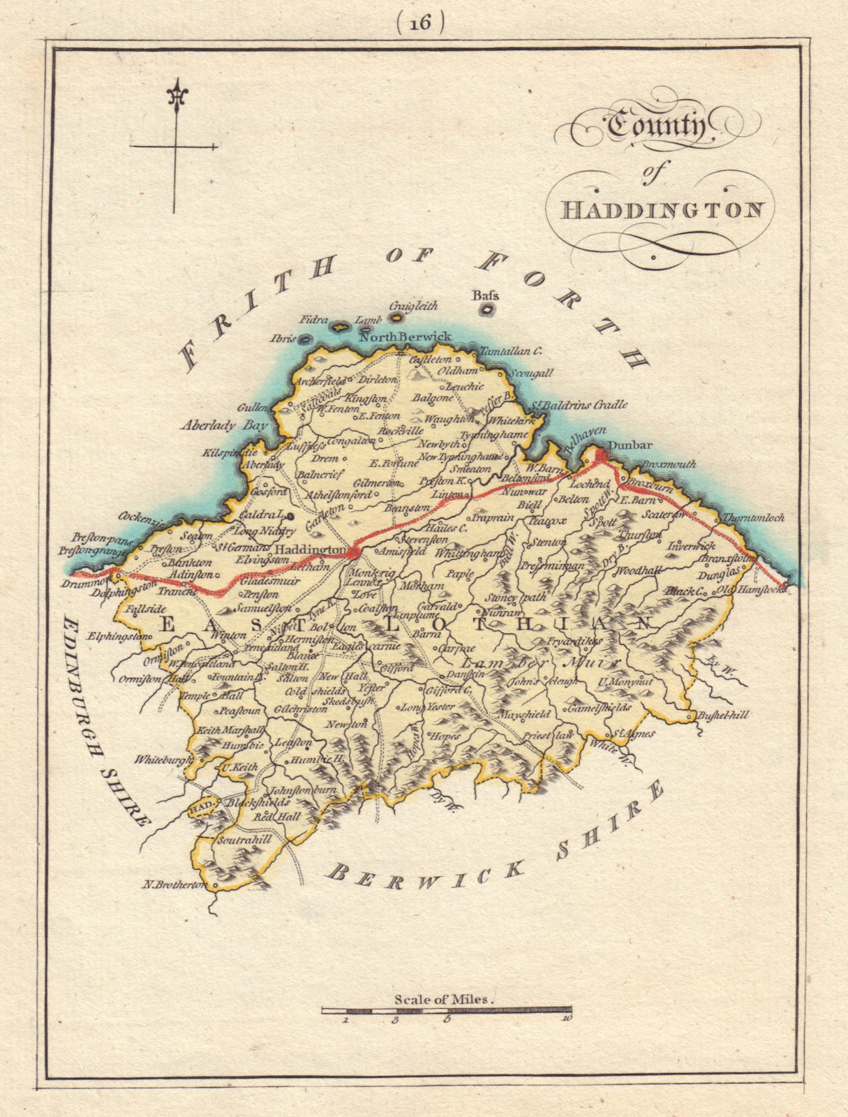 County of Haddington. Haddingtonshire / East Lothian. SAYER / ARMSTRONG 1794 map