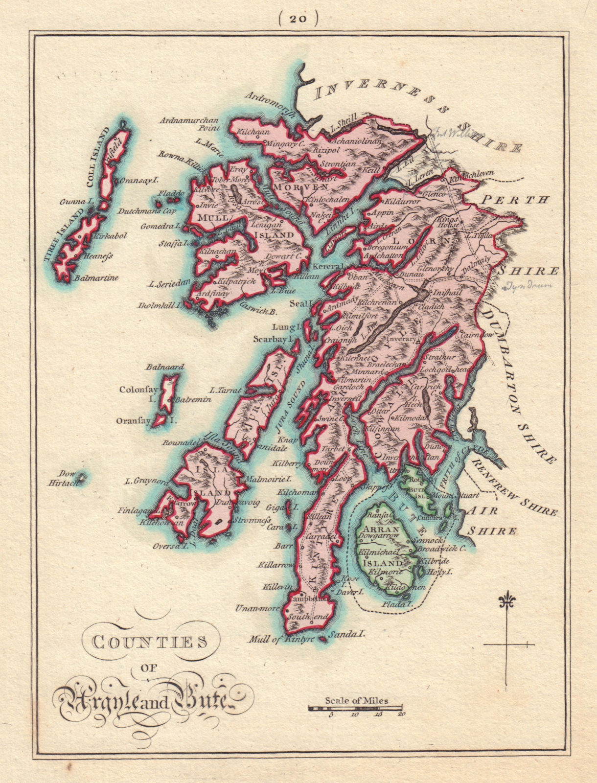 Counties of Argyle & Bute. Argyleshire & Buteshire. SAYER / ARMSTRONG 1794 map
