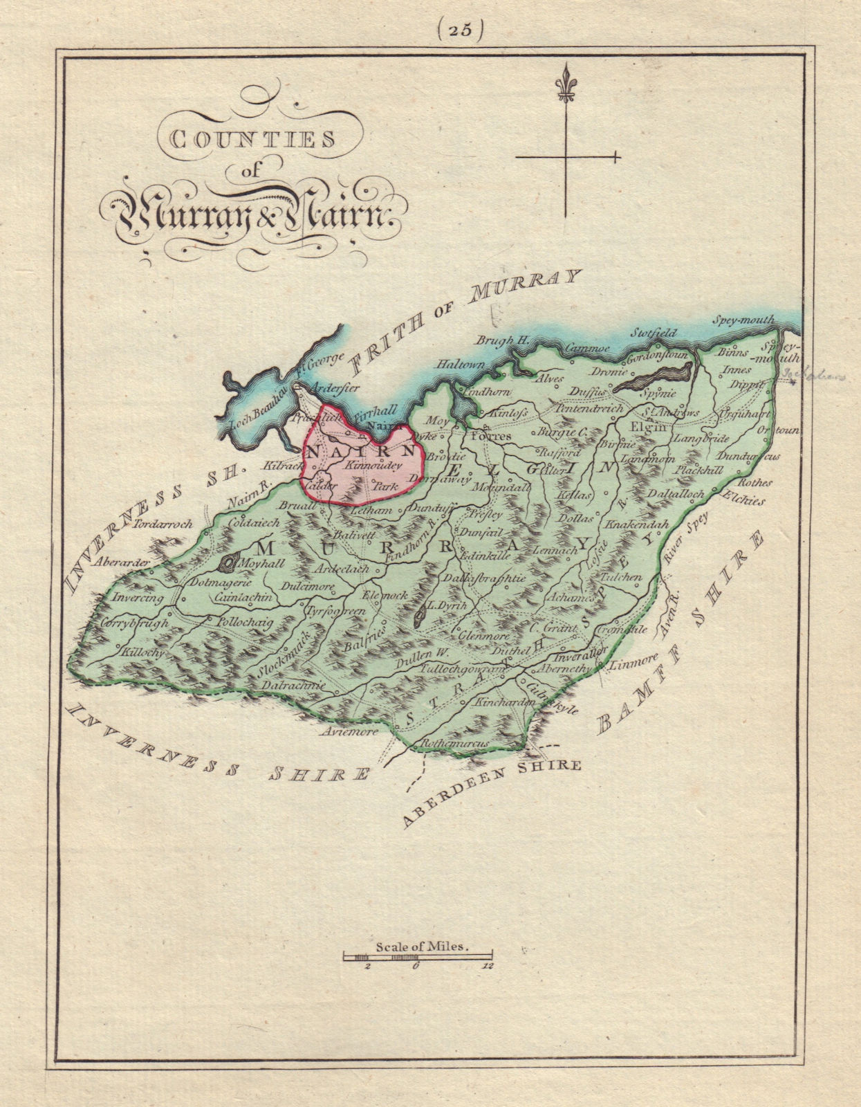 Counties of Murray and Nairn. Moray and Nairnshire. SAYER / ARMSTRONG 1794 map
