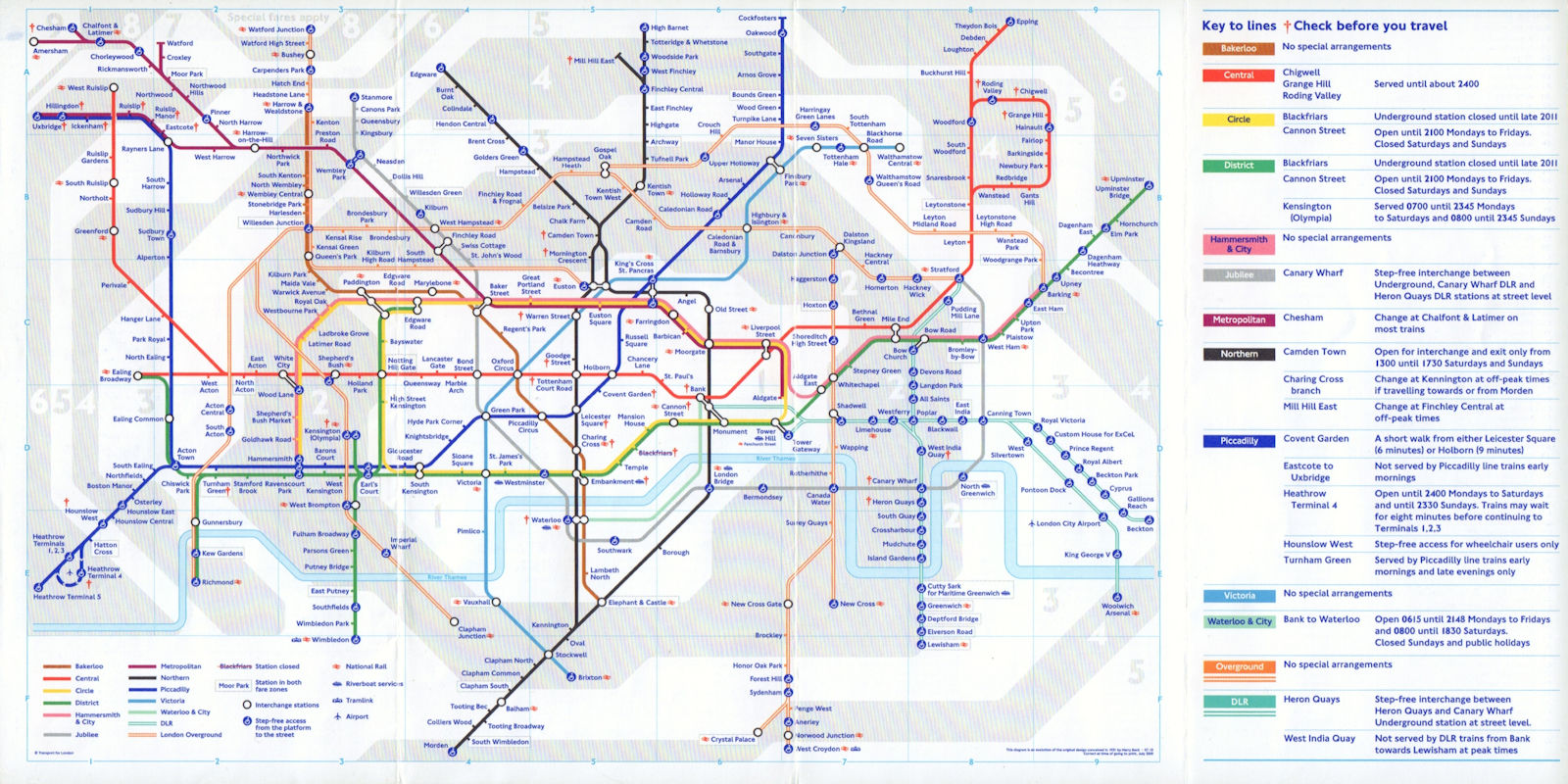 LONDON UNDERGROUND tube map. Overground East London Line Extension phase 1 2010